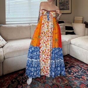 Free People Golden Dreams Maxi dress size small